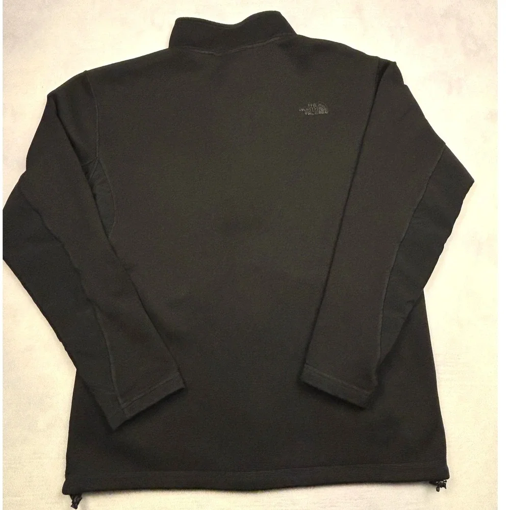 The North Face Mens Black Grid Fleece Full Zip Jacket A7RE Large‎ L